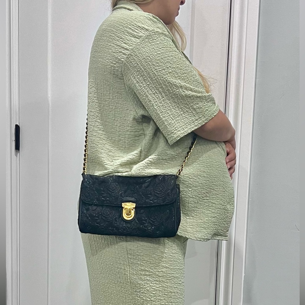 PRADA Pattina Tessuto Lurex Bag with Chain - Picture 13 of 17